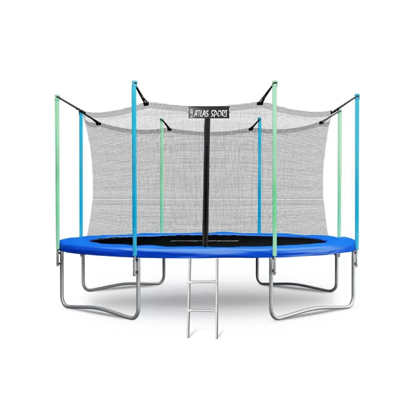 Батут Atlas Sport 435 см (14 ft) с внутренней сеткой, Blue