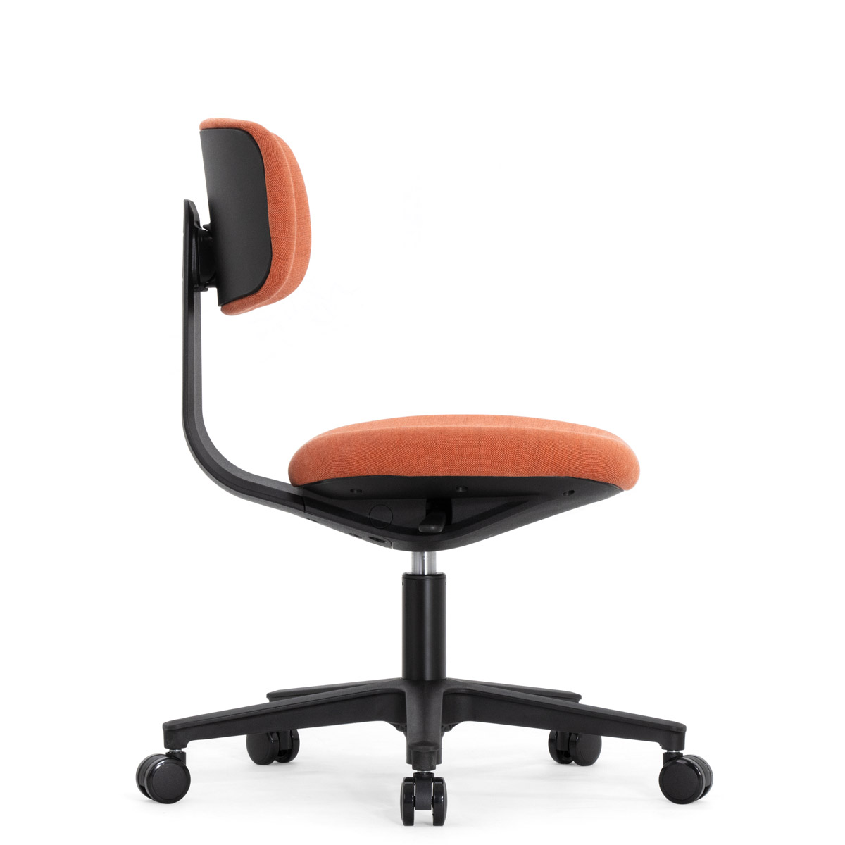Эргономичное кресло Falto Rookie Plus (поворот спинки, ткань, каркас чёрный, оранжевый)
