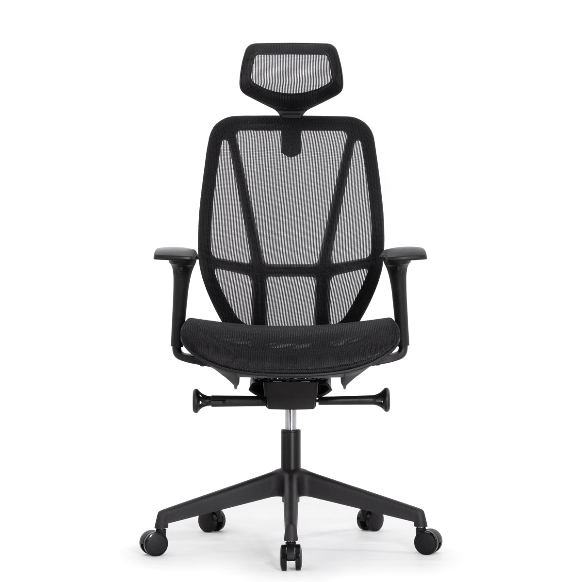 Эргономичное кресло Falto HOP ECO (удлинённое сиденье, сетка, чёрный)