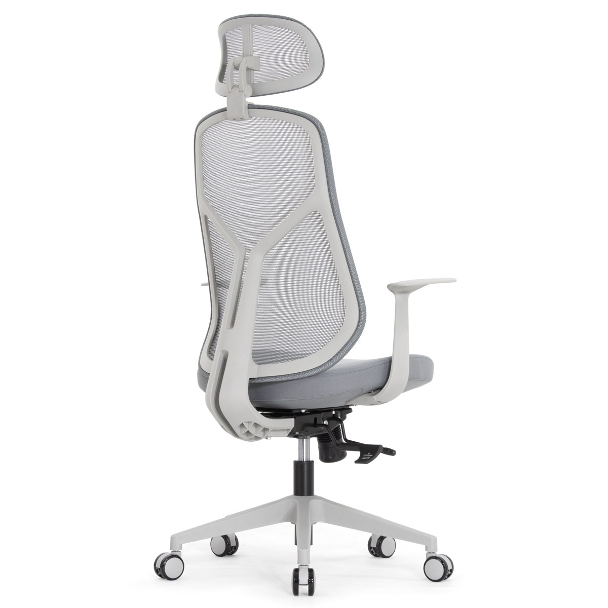 Эргономичное кресло Falto КУРАЖ LUX (сетка, ткань, серый каркас, серый)