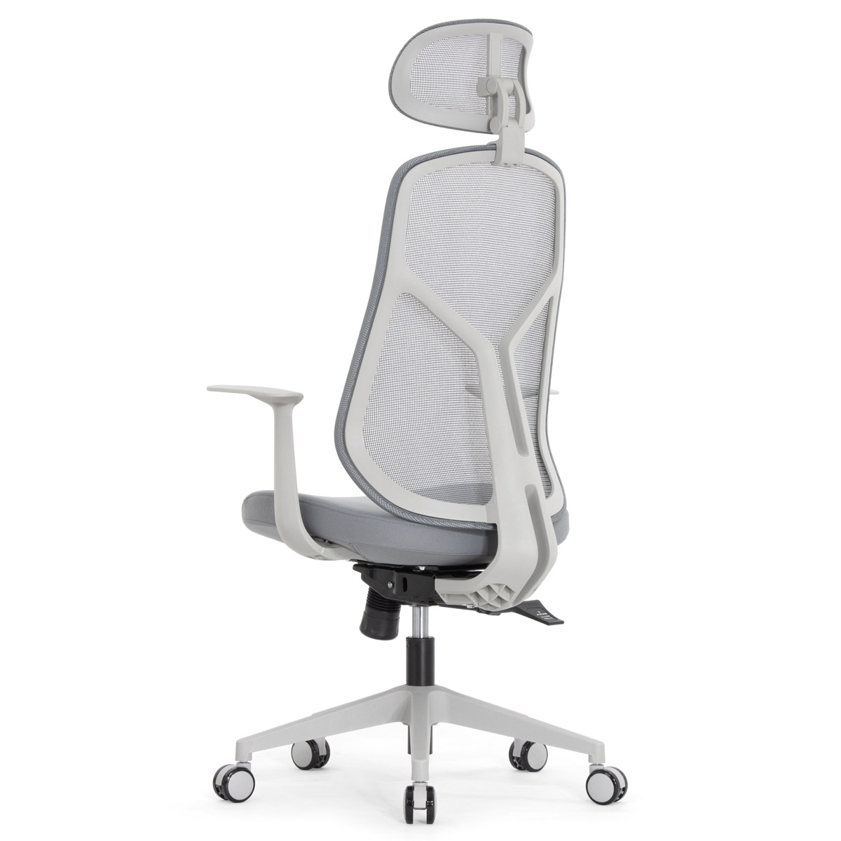 Эргономичное кресло Falto КУРАЖ LUX (сетка, ткань, серый каркас, серый)