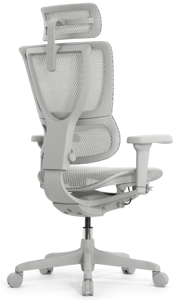 Эргономичное кресло Falto IOO Ultra (наклон вперёд, сетка, серый)