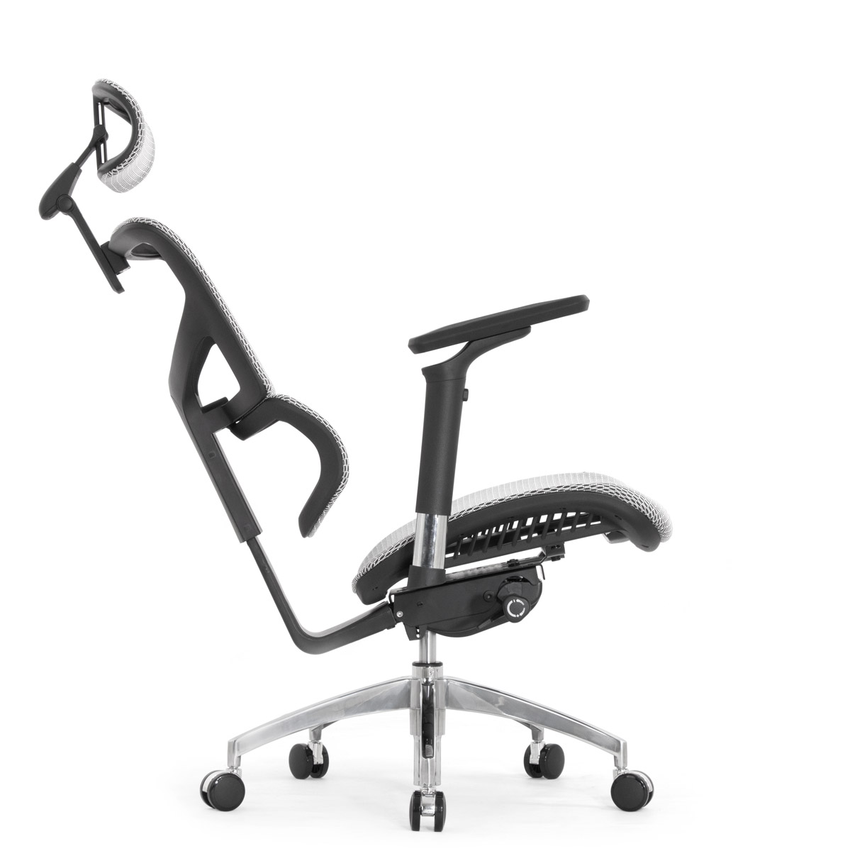 Эргономичное кресло Falto Sail Art 2 (подлокотники 6D (360), сетка, каркас чёрный, белый)