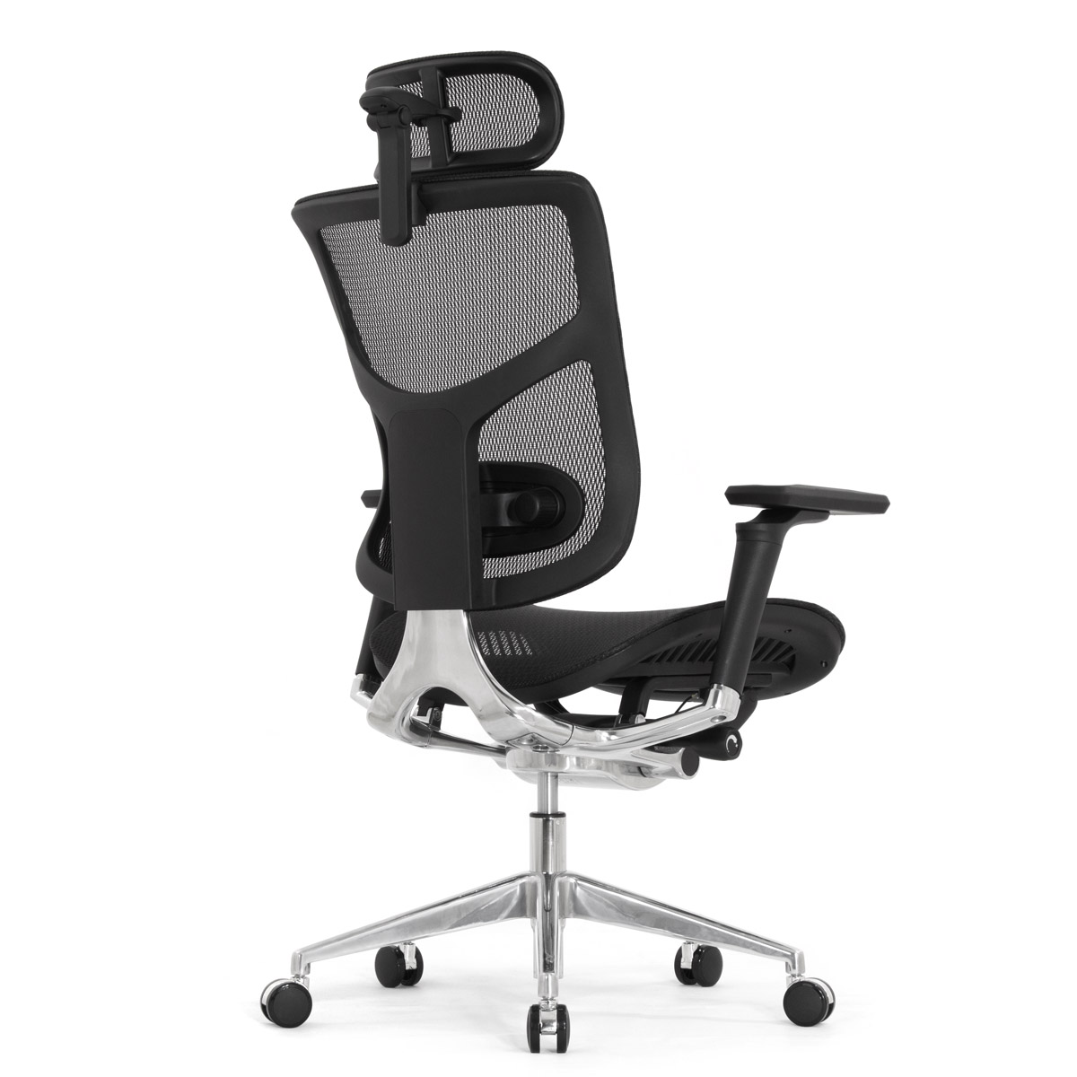 Компьютерное кресло Falto Star Ergo 2 (2D поясничный упор, подлокотники 6D (360), сетка, чёрный)