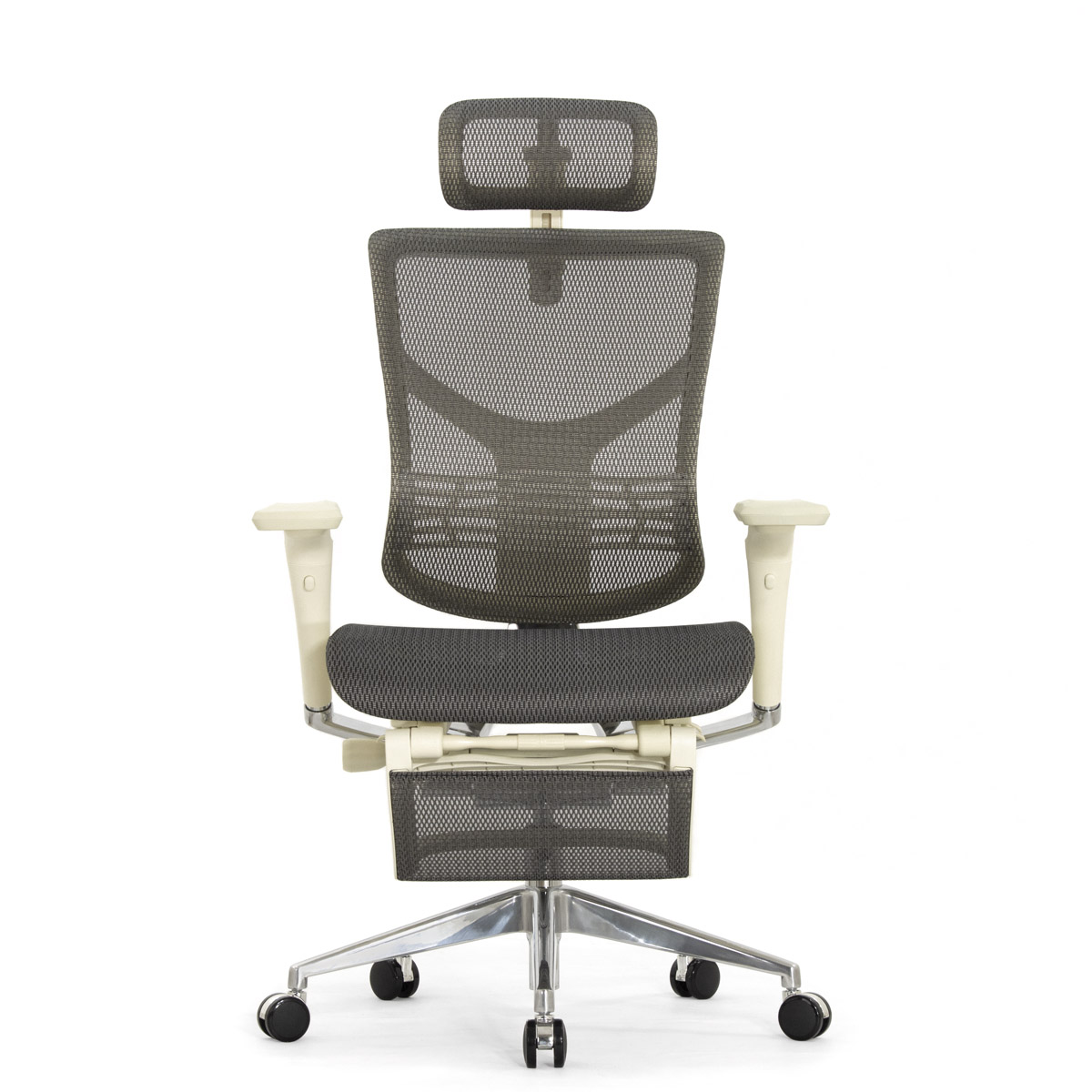 Эргономичное кресло Falto Star 2 с подножкой (подлокотники 6D (360), сетка, цвет светлый)