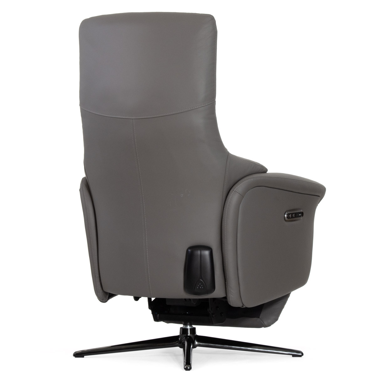 Кресло-реклайнер Falto Titanio (2 мотора, zero, аккумулятор, натуральная кожа, тёмно-серый)