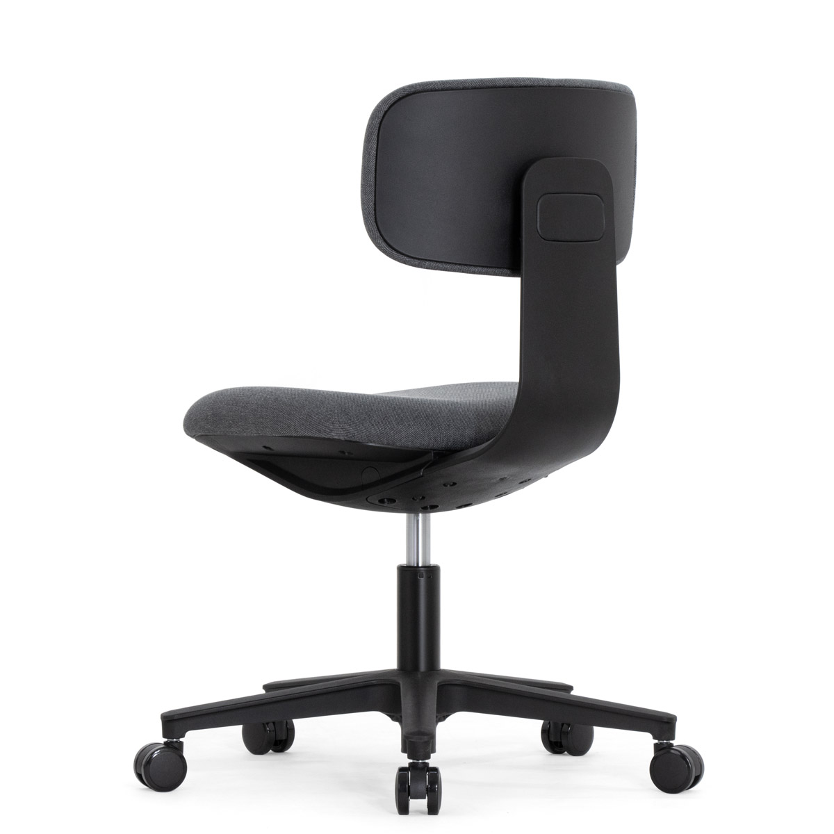 Эргономичное кресло Falto Rookie Plus (поворот спинки, ткань, каркас чёрный, тёмно-серый)