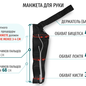 Лимфодренажный аппарат WelbuTech Seven Liner ZAM-01 ПОЛНЫЙ, XL (аппарат + ноги + рука + пояс)