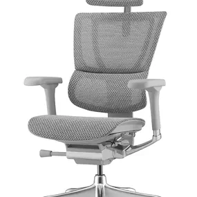 Эргономичное кресло Falto IOO E Elite (электроуправление, SmartWork, алюминий, наклон вперёд, сетка, серый)