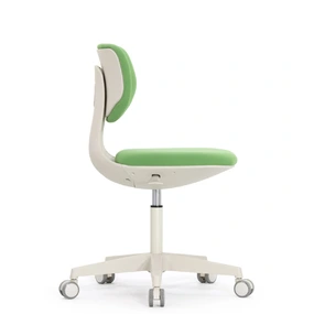 Эргономичное кресло Falto Rookie (регулируемая спинка, ткань, каркас белый, зелёный)