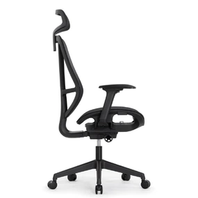 Эргономичное кресло Falto HOP ECO (удлинённое сиденье, сетка, чёрный)