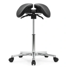 Стул-седло Falto SALLI Activ (наклон, ширина, экокожа, чёрный)