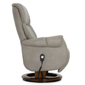 Кресло-реклайнер Falto Lift (3 мотора с механизмом подъёма, искусственный нубук, серый)