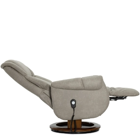 Кресло-реклайнер Falto Lift (3 мотора с механизмом подъёма, искусственный нубук, серый)