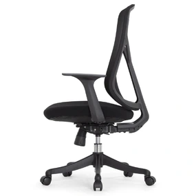 Эргономичное кресло Falto Кураж (без подголовника, сетка, ткань, черный)
